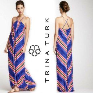 Trina Turk Estella sleeveless maxi dress size 2 beach, vacation, wedding, cruise